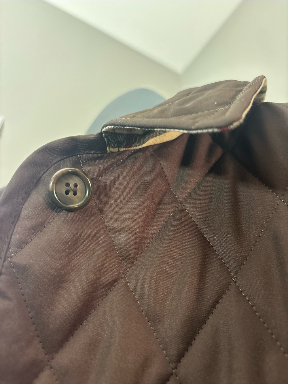 Burberry Made-in-England Brown Quilted Lightweight Jacket - Picture 5 of 10